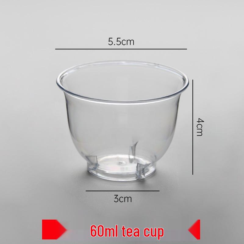Disposable Thickened Transparent Kung Fu Tea Cup - Anti-scalding, Food-grade, Small Baijiu Tasting Cup