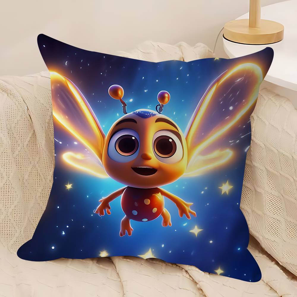 Cartoon F-Firefly Pillow Case Removable Washable Cushion Cover – All-Season Soft Linen