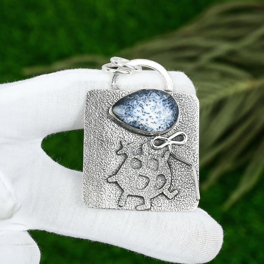 Friendship Day Deal 925 Silver Dendrite Opal Gemstone Engagement Unique Pendant