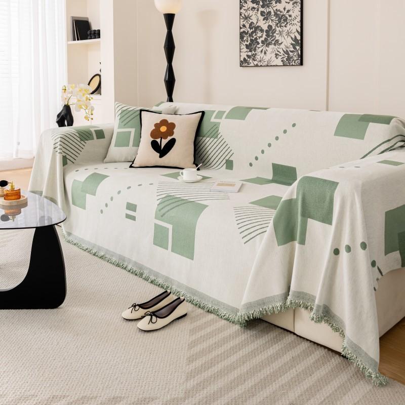 Chenille Sofa Towel Cover Jacquard Universal Four-season New Sofa Cushion Cover Anti-slip Cover Blanket Anti-cat Scratch