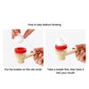Suspended Blow Ball Toy Colorful Animal Head Blow Pipe Toy Kids Interactive Game Toy