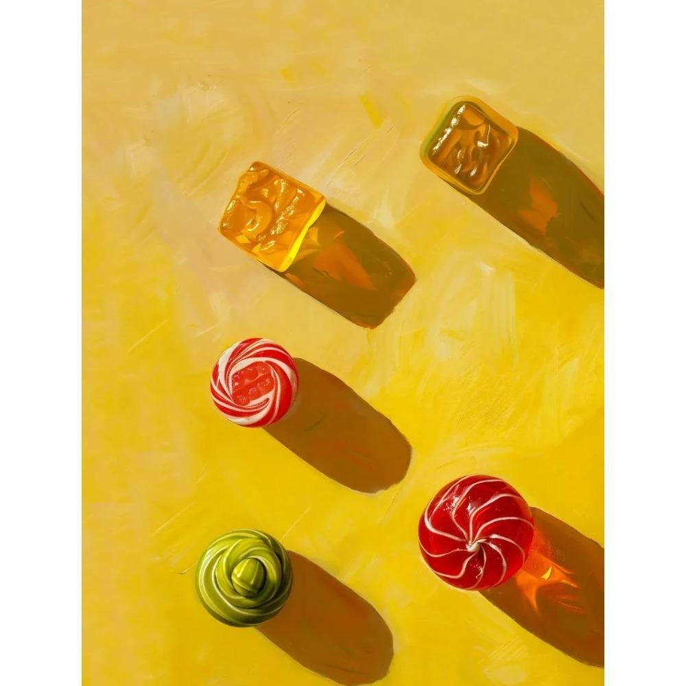 Beautiful And Sweet Creative Candy Dessert Art Design Poster Canvas Print Living Room Bedroom Kitchen Dining Room Wall Decor