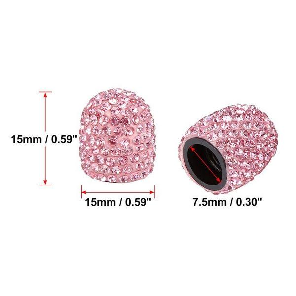 4 Adet Kristal Araba Lastiği Vana Kapakları Elmas Moda Araba Aksesuarları Bling Araba Takıları Bling Otomobil Parçaları