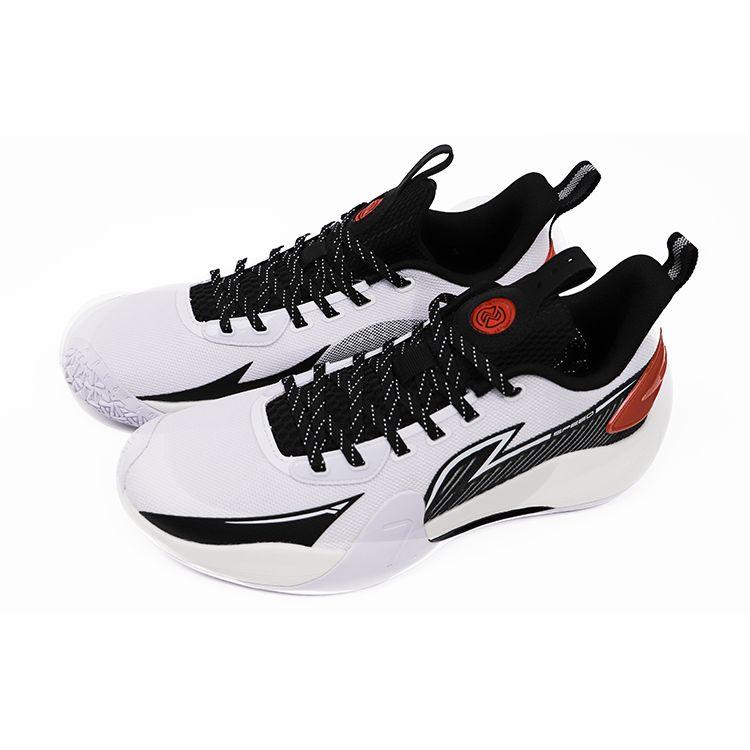 Li Ning Flash 7 Tlumení nárazů Protiskluzové Odolné Nízké basketbalové boty Pánské tenisky Bílé ABPT013-1