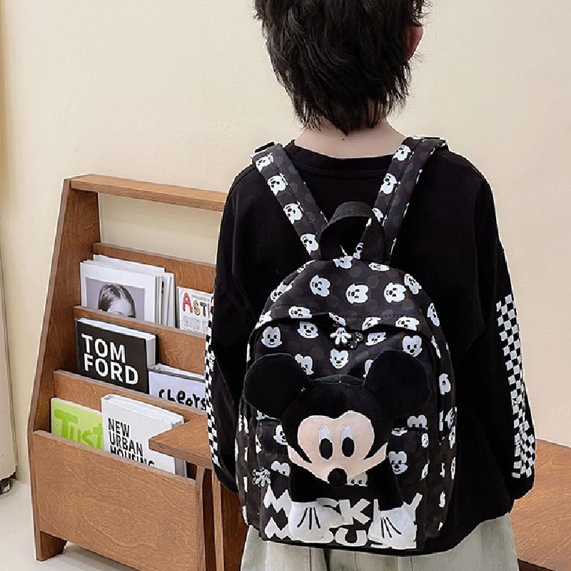 Disney Minnie Mickey Cartoon Printed Plush Doll Decoration Children Backpacks For Kindergarten Boys And Girls