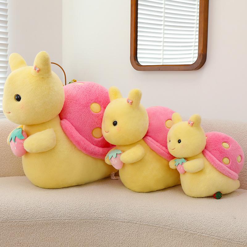 Creative Strawberry Snail Plush Toy Doll Cute Cartoon Doll Pillow Children's Birthday Gift
