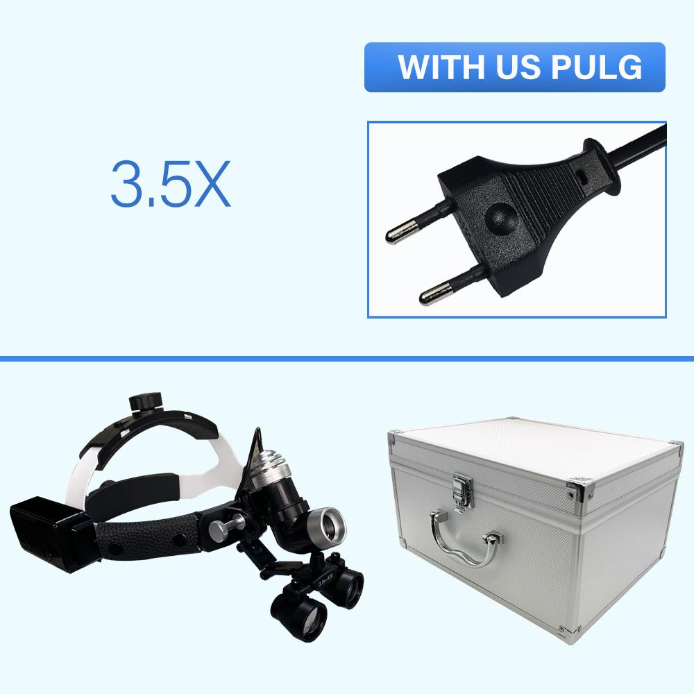 

NICEDEN 7W Dental LED Head Light Lamp For Binocular Loupes Brightness Spot Ajustable Dental Lab Headlamp Surgical Headlight 3.5x