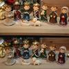 Christmas Nativity Figurines Resins Manger Holy Family Nativity Scene Statue for Xmases Indoor Home Table Decorations