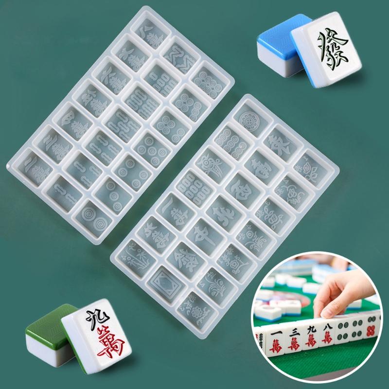 Silicone Small Mahjong Mold DIY Crystal Drop Gel High Mirror Idea for Creative Mold Handmade Accessories