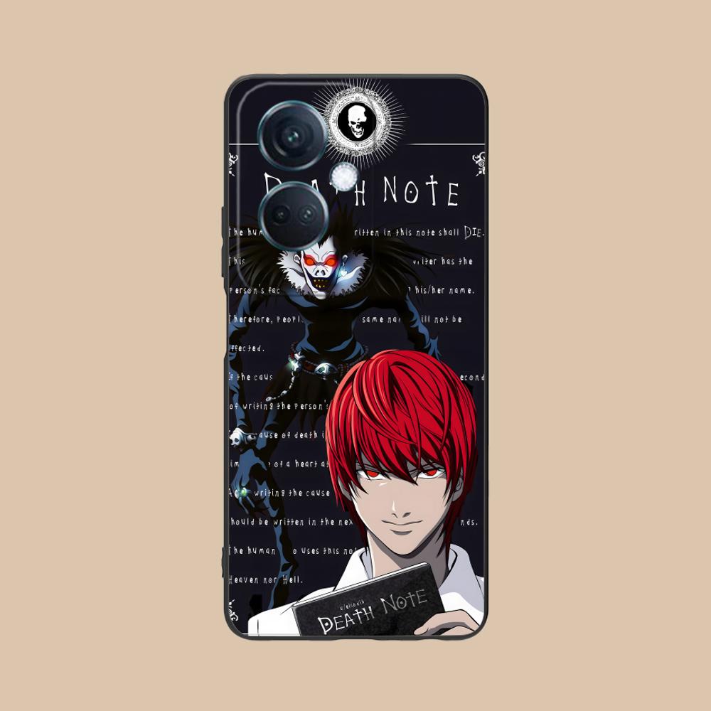 Death Note Kira Light Mobile Phone Case for OPPO Reno 14 13 12 11 10 9 8 7 6 5 F T Pro 5G Colorful Printing Cover Luxury Cover