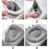 Winter Warme Wc Sitz Abdeckung Closes Matte Waschbar Bad Zubehör Stricken Reine Farbe Weiche O-form Pad Bidet Abdeckung