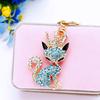 Cute Owl Crystal Rhinestones Crsytal Car Bag Keys Exquisite Pendant Cartoon Trendy Animal Key Chains Bag Charm