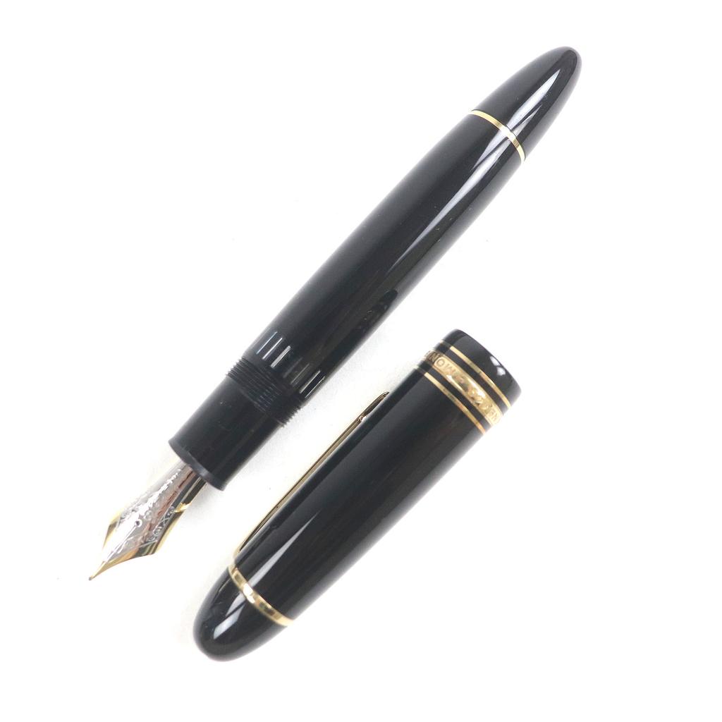 Great MONTBLANC fountain pen Meisterstck 149 Cap type Black gold 18K mens Used