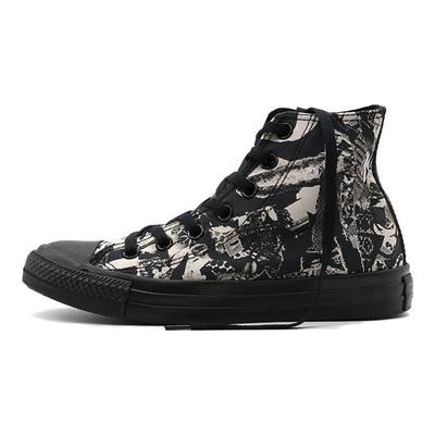 Chuck Taylor All Star Tendance Confortable Chaussures Montantes en Toile Sneakers Femme Noir Blanc 549640C
