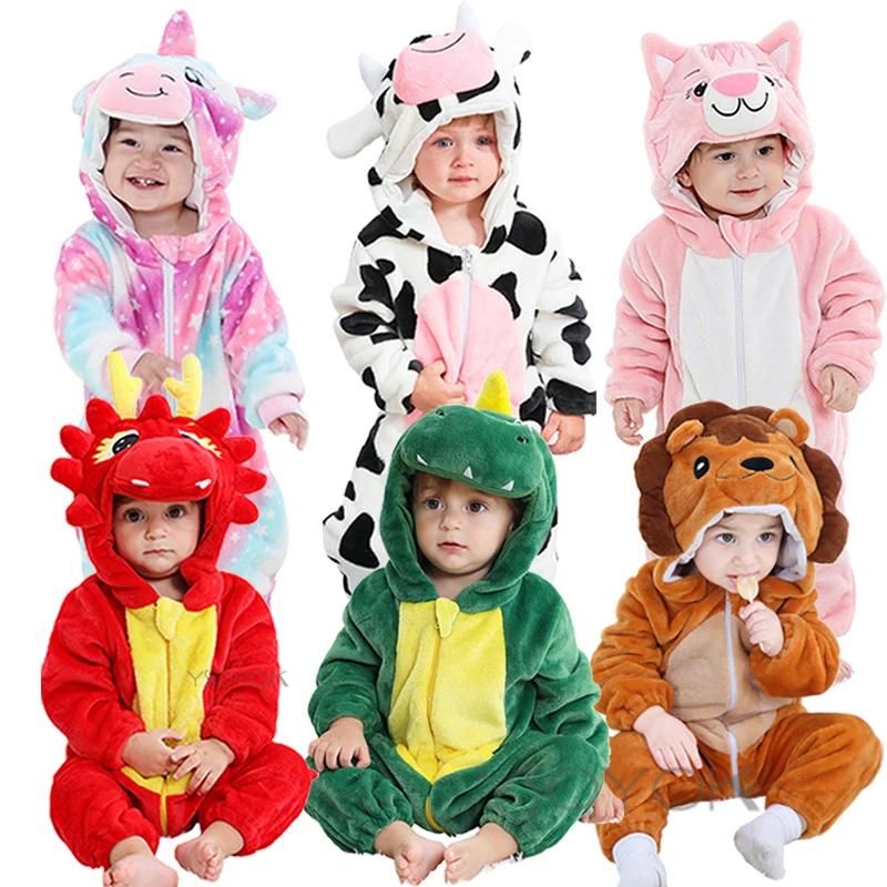 Kigurumi Cat Onesie Kids Unicorn Pajamas for Children Animal Cartoon Blanket Sleepers Baby Costume Winter Boy Girl Jumspuit