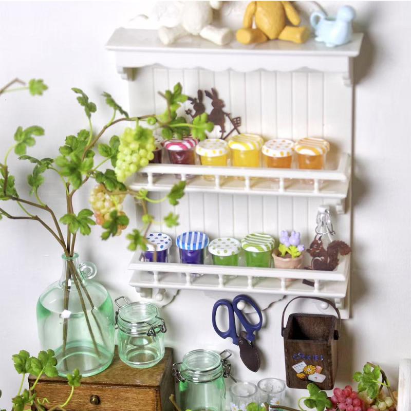 1 Piece Mini Furniture For Doll Accessories Toy 1/6 Miniature Dollhouse Simulation Hanging Cabinet Dish Rack Model