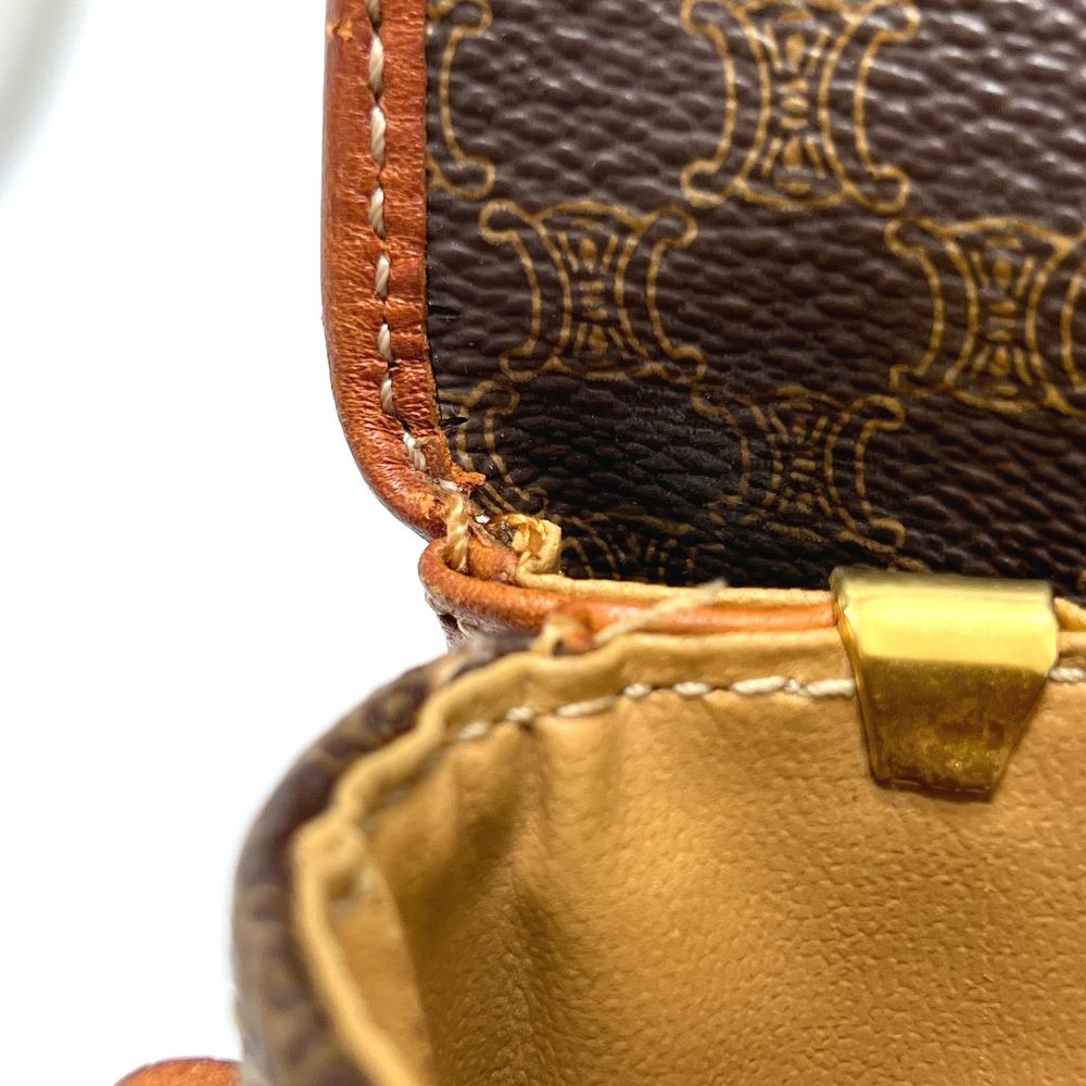 CELINE Macadam Crossbody Shoulder Bag PVC/Leather Brown/GoldHardware