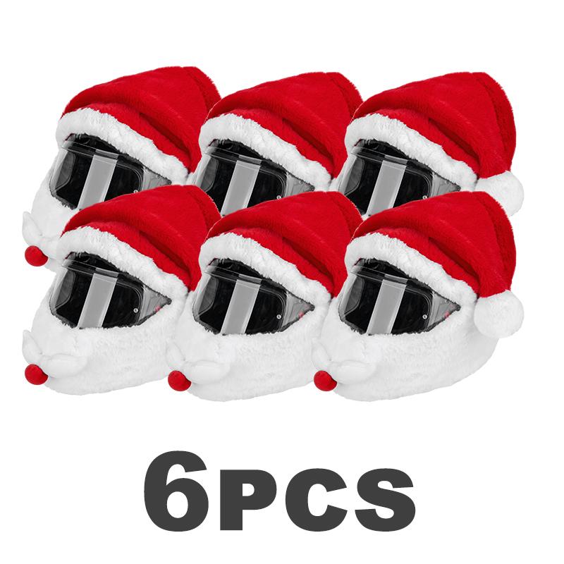 Santa Motorcycle Helmet Cover Decoration for Christmas Cycling Full Face Hat Santa Claus Racing Cap Christmas Gift Helmet Cover