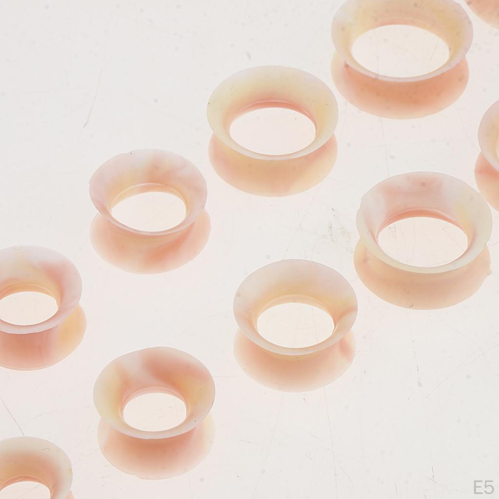 14pcs Charm Flexible Silicone Ear Tunnel