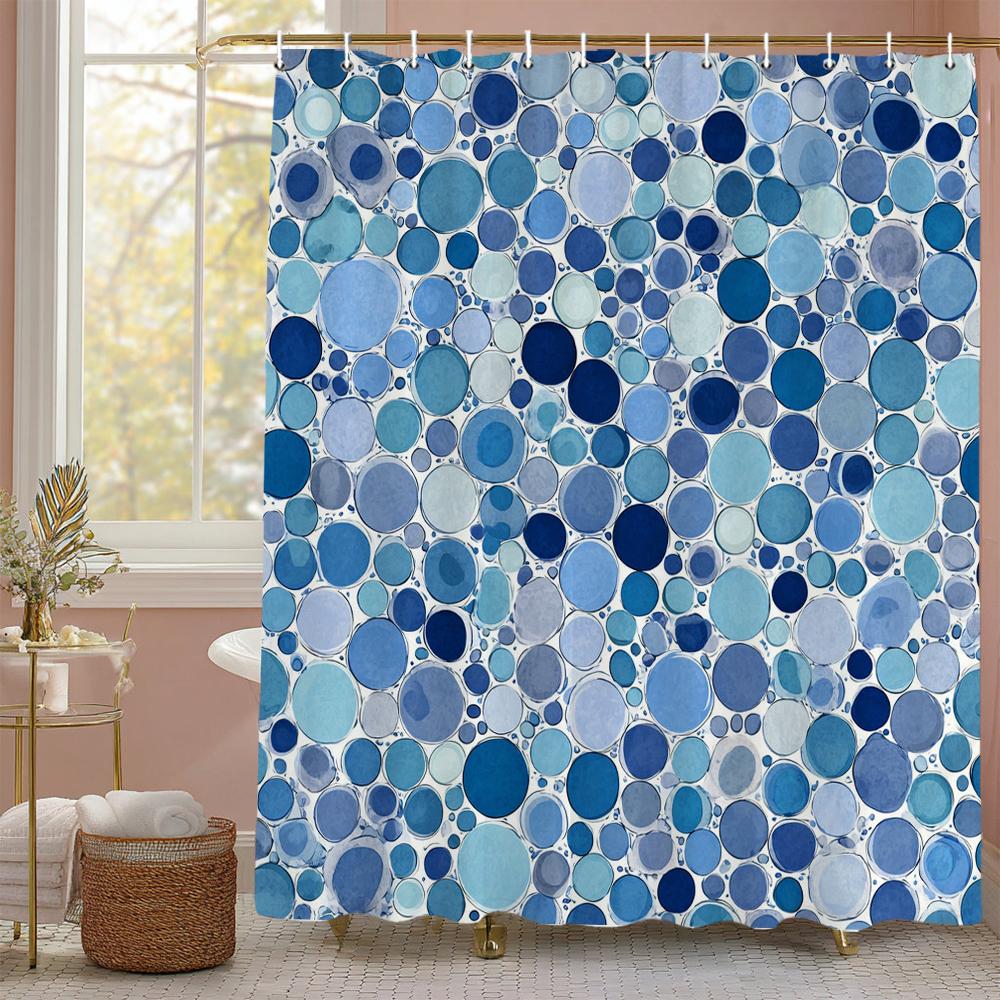 

Modern Abstract Geometric Pattern Shower Curtain, Bathroom Decorative Curtain,Stylish Design Polyester Printed Home Curtain W60H190(CM)-1 Pcs