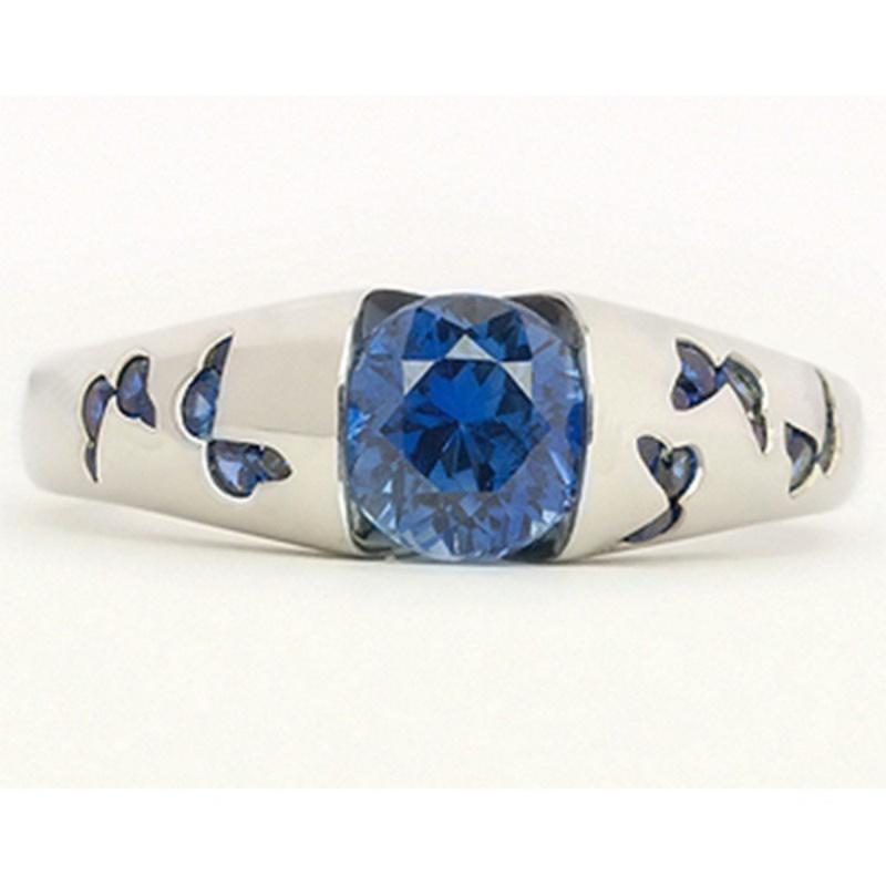 Neuer kupferbeschichteter Edelstahl Schmetterling Zirkonia Ring für Damen Herren Ring Schmuck Zubehör Größe 6-11