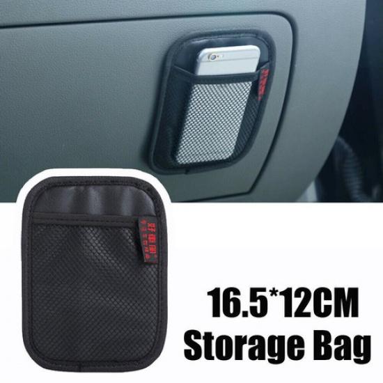 Universal Car Storage Bag Leather Pouch Phone Holder Organizer Mesh Accessories