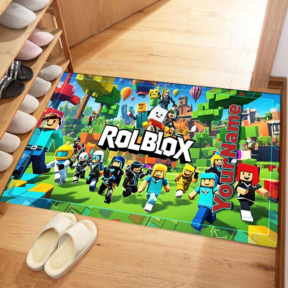 Roblox 248 Customize Your Name Floor Rug Office Rug Suitable for Hallway Dormitory Outdoor Foyer Anti-slip Rug Decorate Offices