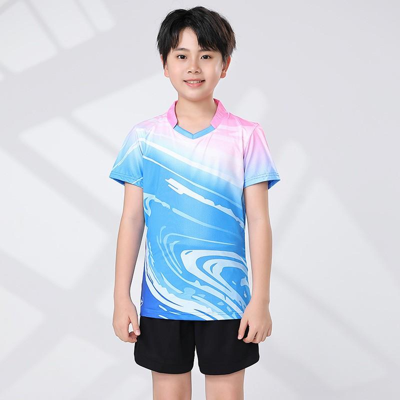 Kids Sports Set Girls Quick-Dry Badminton Tennis Uniform With Custom Print Option