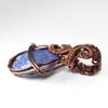 Natural Lapis Lazuli 65 Ct Certified Handmade Copper Wire Wrapped Oval Pendant