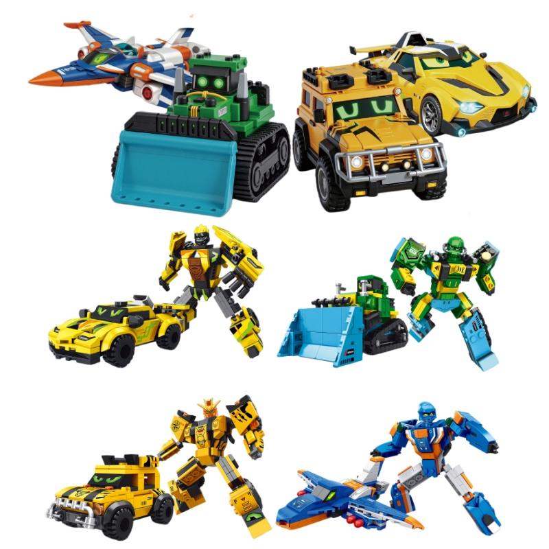 Neues Mech-Transformations-Bausatz-Set Captain Op Feuerwehrwagen Actionfiguren Kombinierbar für Kampfmodus Spielzeug Geschenke