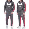 Completo da uomo invernale con cappuccio in misto cotone Tuta sportiva con stampa Marshmello Smile