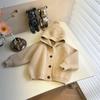 Frühling Mädchen Jungen Pullover Herbst Mode Gestrickte Mit Kapuze Strickjacke Vielseitig Jacke Mantel Kinder Infant Strickjacken Kleidung
