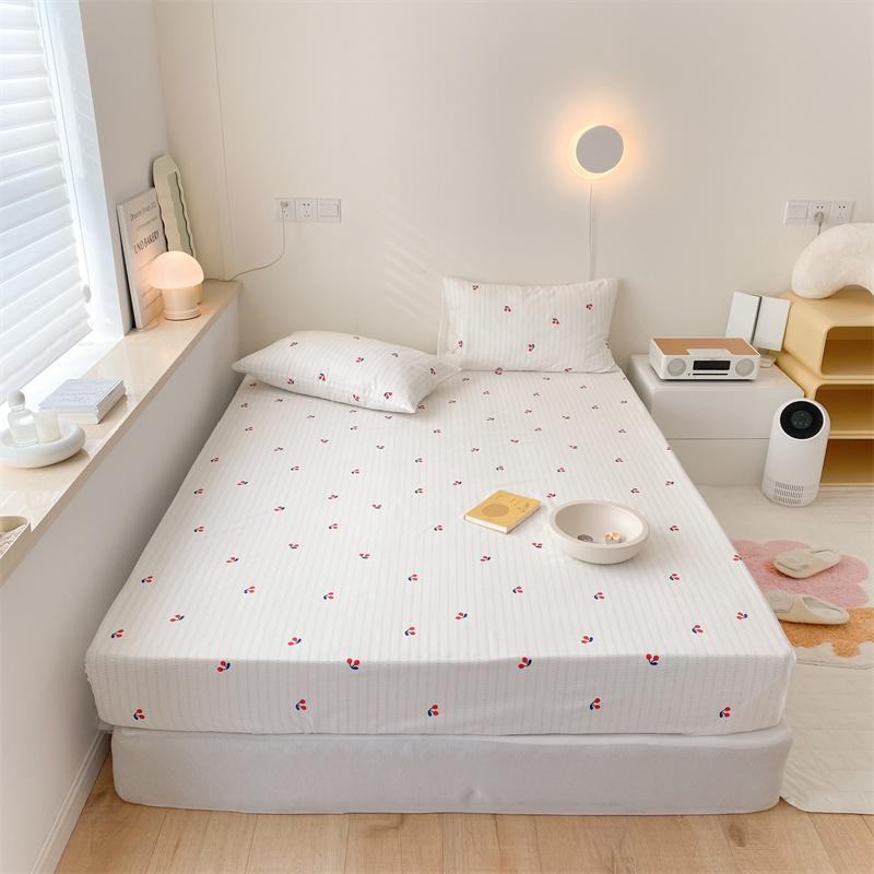 100% Cotton Fitted Sheet Cartoon Style Bed Cover Skin-friendly Bedsheets Single Size Bed Linen Sabanas Para Cama (No Pillowcase)
