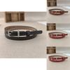 Classic Twolayer Leather Belt For Women With Silver Buckle For Casual And Office Wear