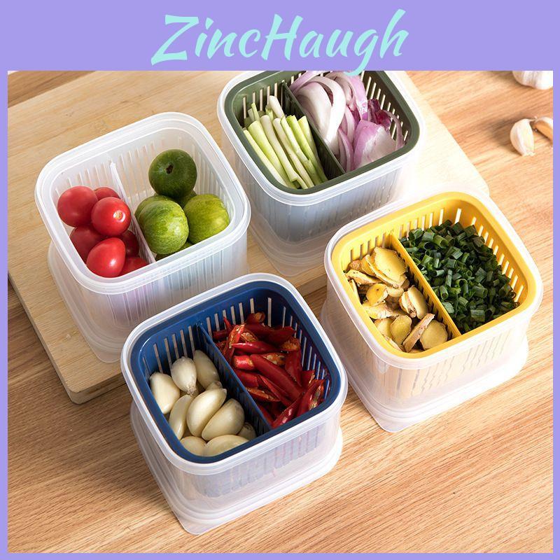 Transparent Double Layer Fresh-keeping Box For Ginger Garlic Onion Storage And Preservation
