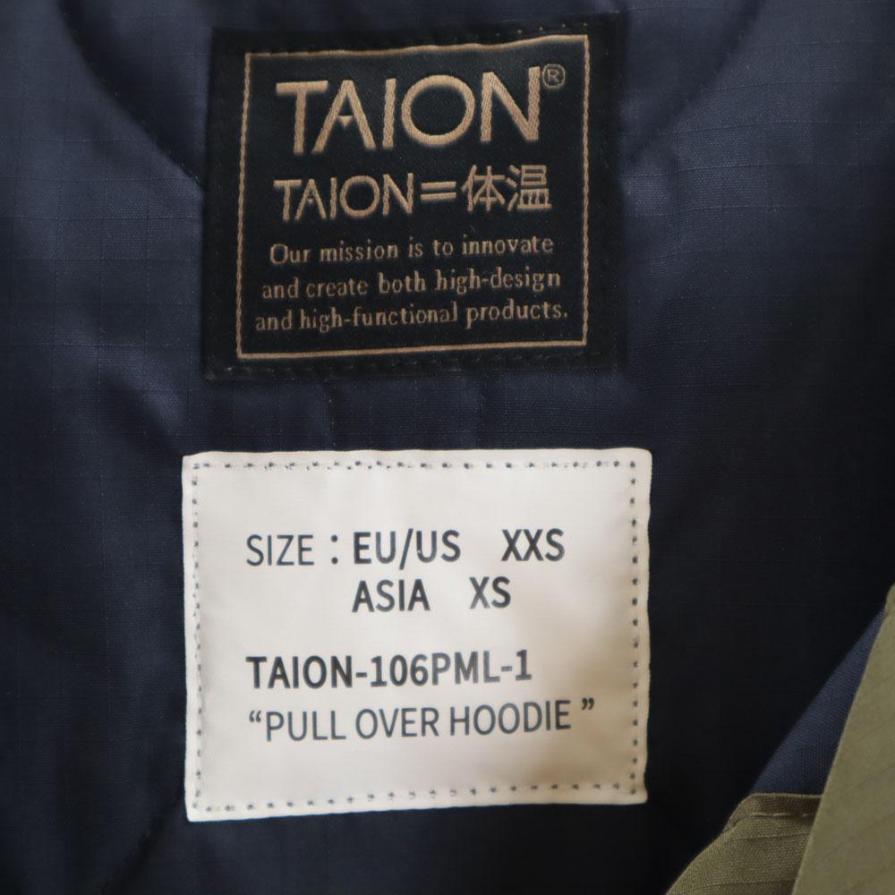 TAION Quilting Down Jacket XS Khaki Pullover Men's Used