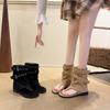 Mezzie Cold Boots Women's Word Sandals Pile Medium Boots Short Boots