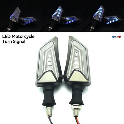 2 Pièces LED Clignotants Moto Lumière Arrière Clignotant Eau Défilante Clignotant Moto Lumières Clignotantes IP68 Étanche DC 12V