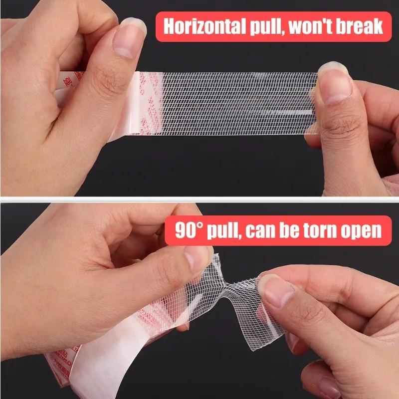 Double-sided Strong Nano Tape Non-slip Transparent Mesh Tapes Waterproof Sticky Strip Heavy-duty Office Home Decoration Tapes