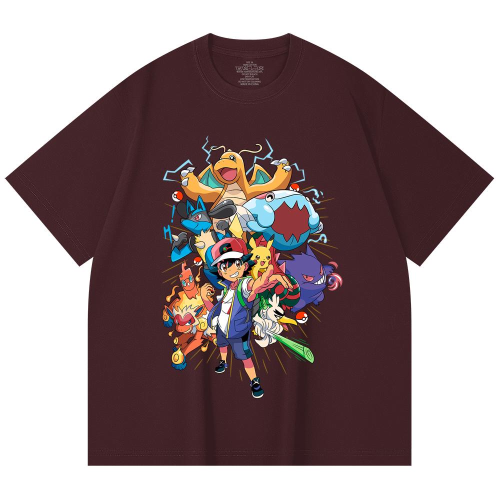 230 Gsm 100% Cotton Pokemon V20 Print Unisex Heavy Cotton T Shirt