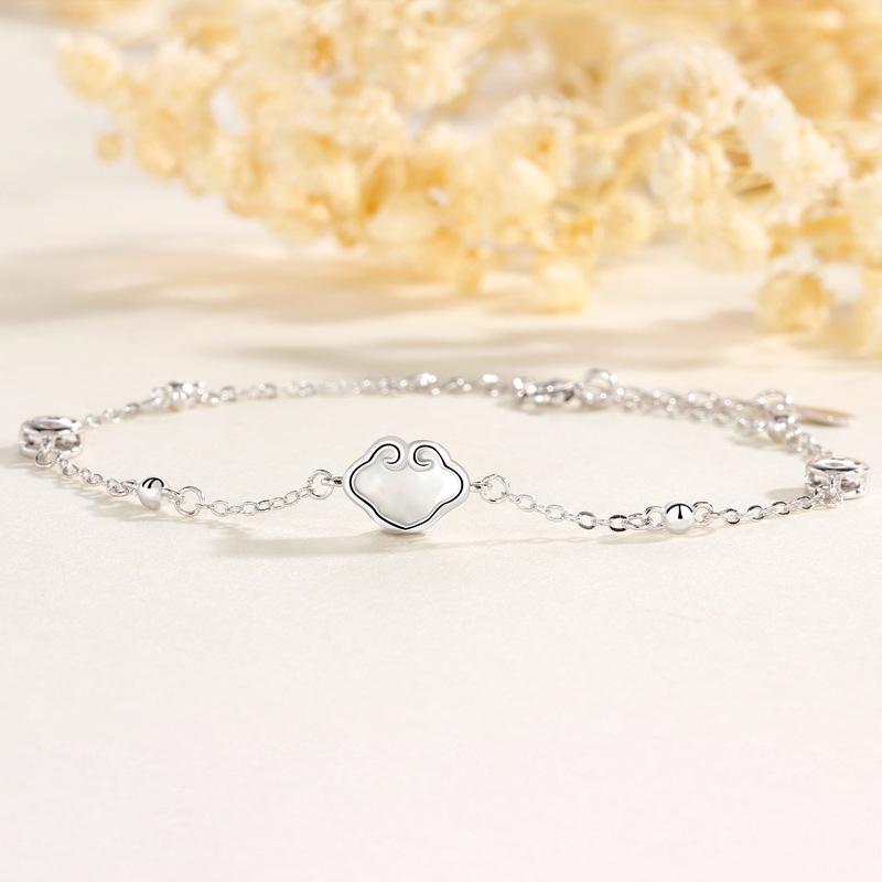 Ruyi Xiangyun Bracelet Women's Guochao Retro New Chinese Coin Agate Natal Hand Jewelry Women
