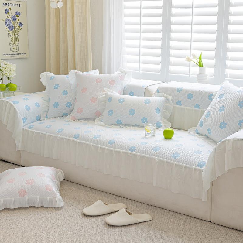 Small Fresh Ins Wind Ice Silk Cool Sofa Cushion Summer Cool Cushion Non-Slip Summer Mat Seat Cushion Sofa Cover