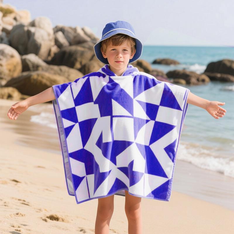 Super Soft Coral Fleece Cute Cartoon Hooded Spa Wrap Quick Dry Kids Bath Towel