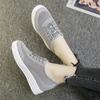 Fashion Lace Up Shallow Mouth Casual Walking Shoes Spring and Autumn New Round Toe Thick Sole Breathable Sports Shoes for Women