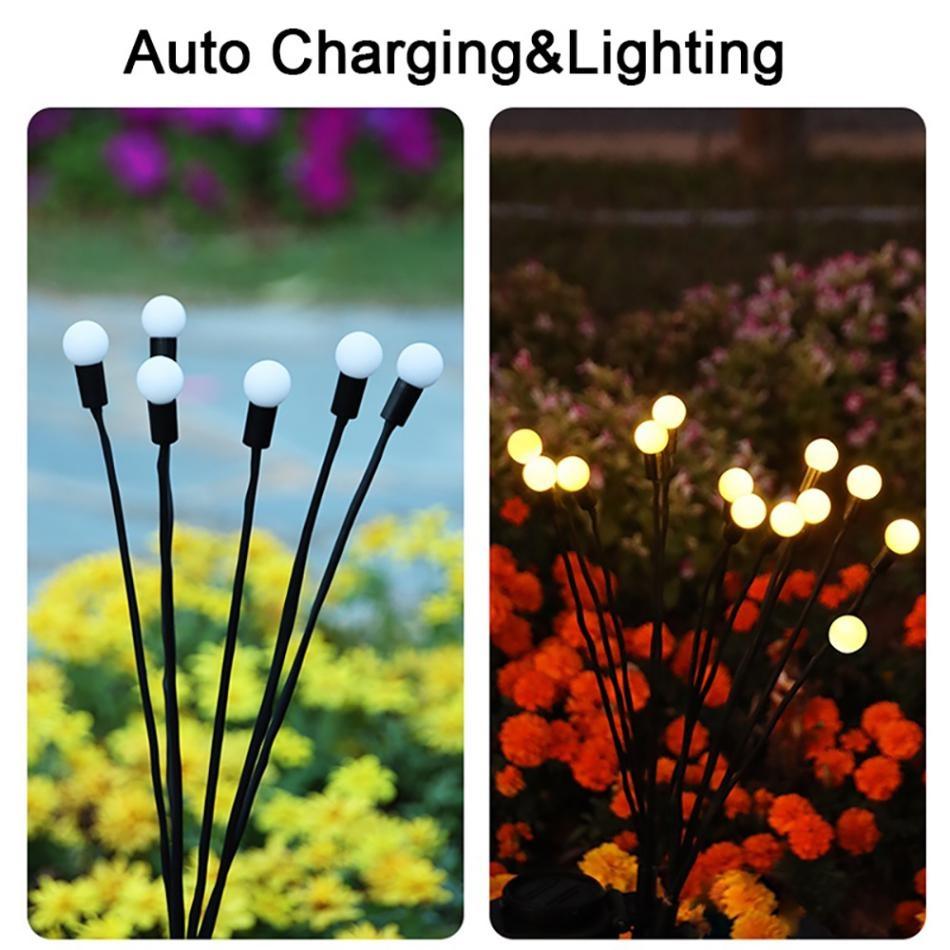 LED Solar Lamp Garden Decoration Fireworks Lamp 6LED/10LED Firefly Outdoor IP65 Waterproof Lamp Christmas Garden Decoration