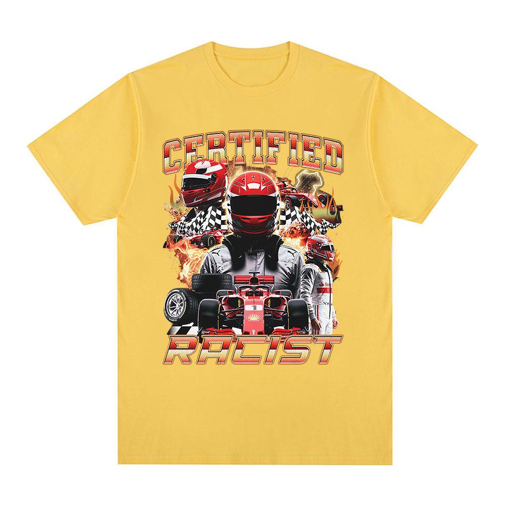 Professional Certified Racist Racing Meme Graphic Tshirt Men Women Clothing Fashion Vintage T Shirt Streetwear