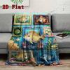 Underwater Fish Frames 2D Flat Pattern Flannel Blanket, High Quality All Seasons, Home Decor, Warmth and Comfort, Perfect for Christmas Gifts.