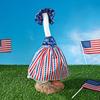 4th of July Porch Goose Outfit Independence Day Red White Blue Patriotic Goose Costume for 20"/27" Goose Statue