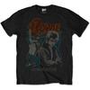 DAVID BOWIE T-SHIRT 1972 World Tour  Ziggy Stardust New Black Cotton Size XXL Unisex T-Shirt