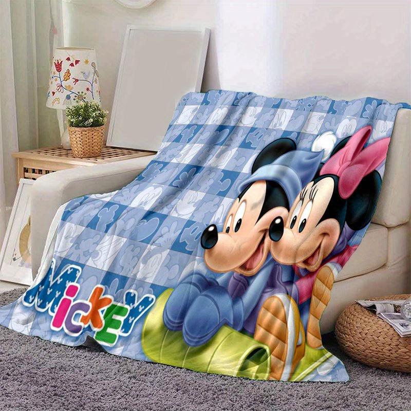 

Mickey and Minnie Flannel Blanket - Ultra-Soft, Cozy, and Comfortable for Sofa, Bedroom, Camping, and Travel - Four-Season Versatility, Vibr 100x150cm